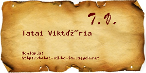 Tatai Viktória névjegykártya